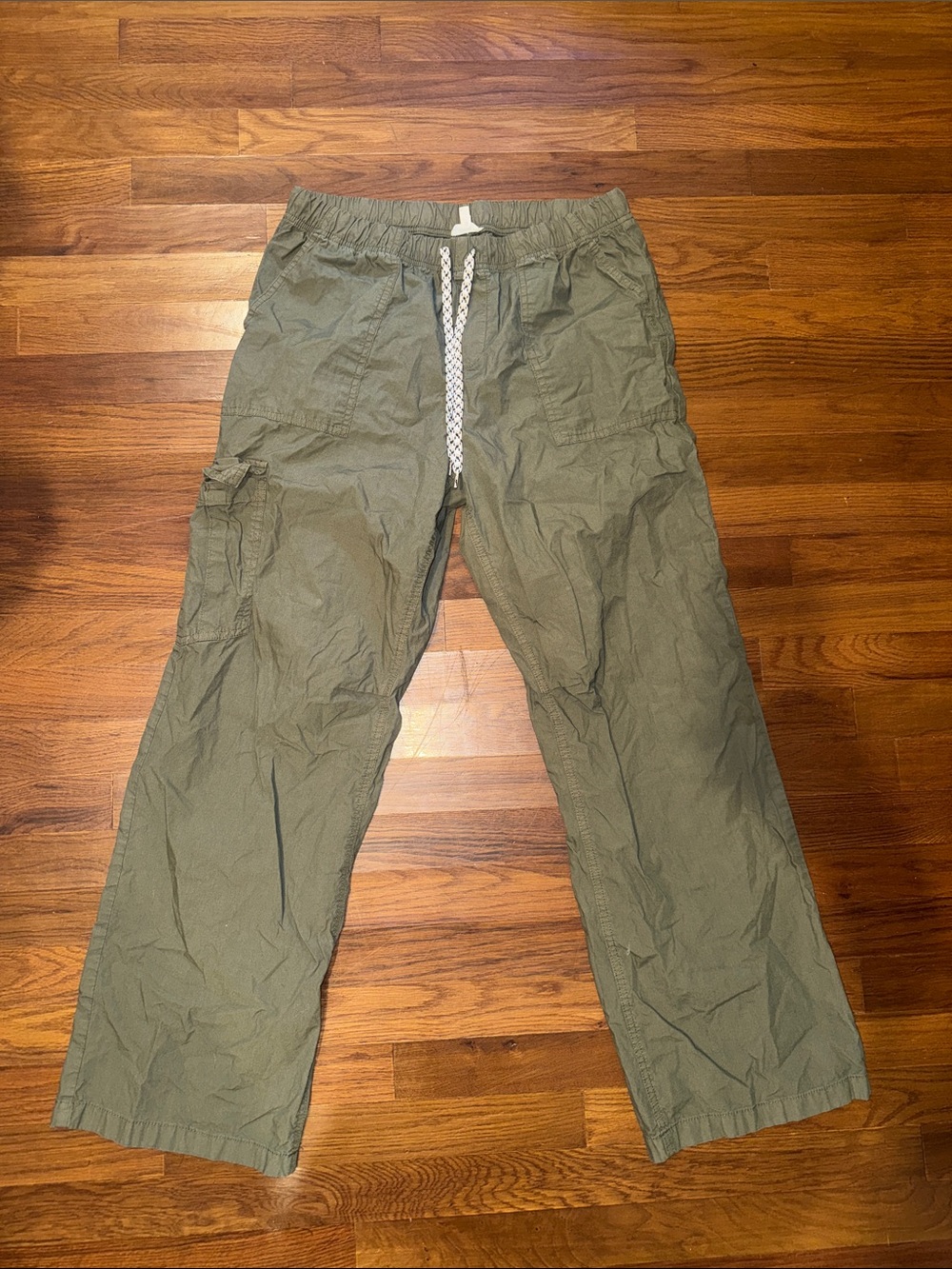 aerie Olive Cargo Pants with Drawstring